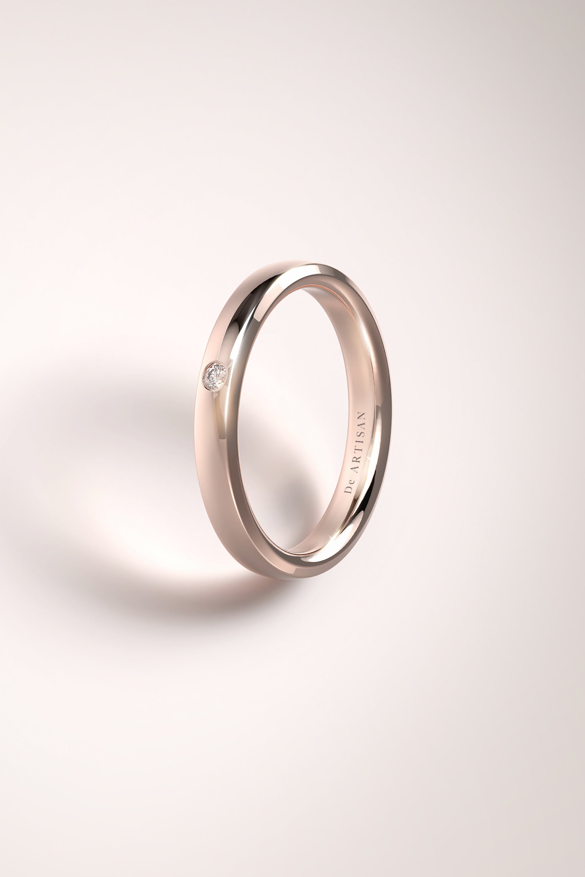 The One ring (S) 3mm. with Diamond