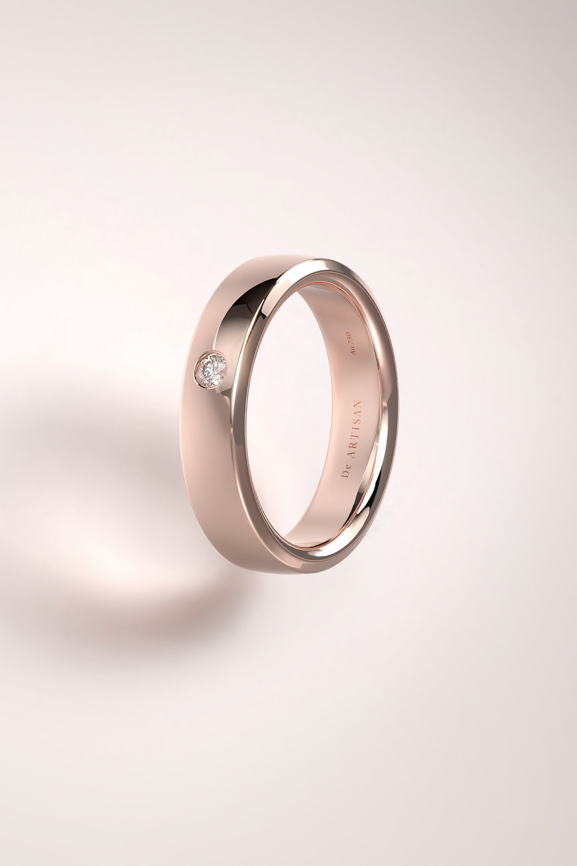 The One ring (L) 5mm. with Diamond
