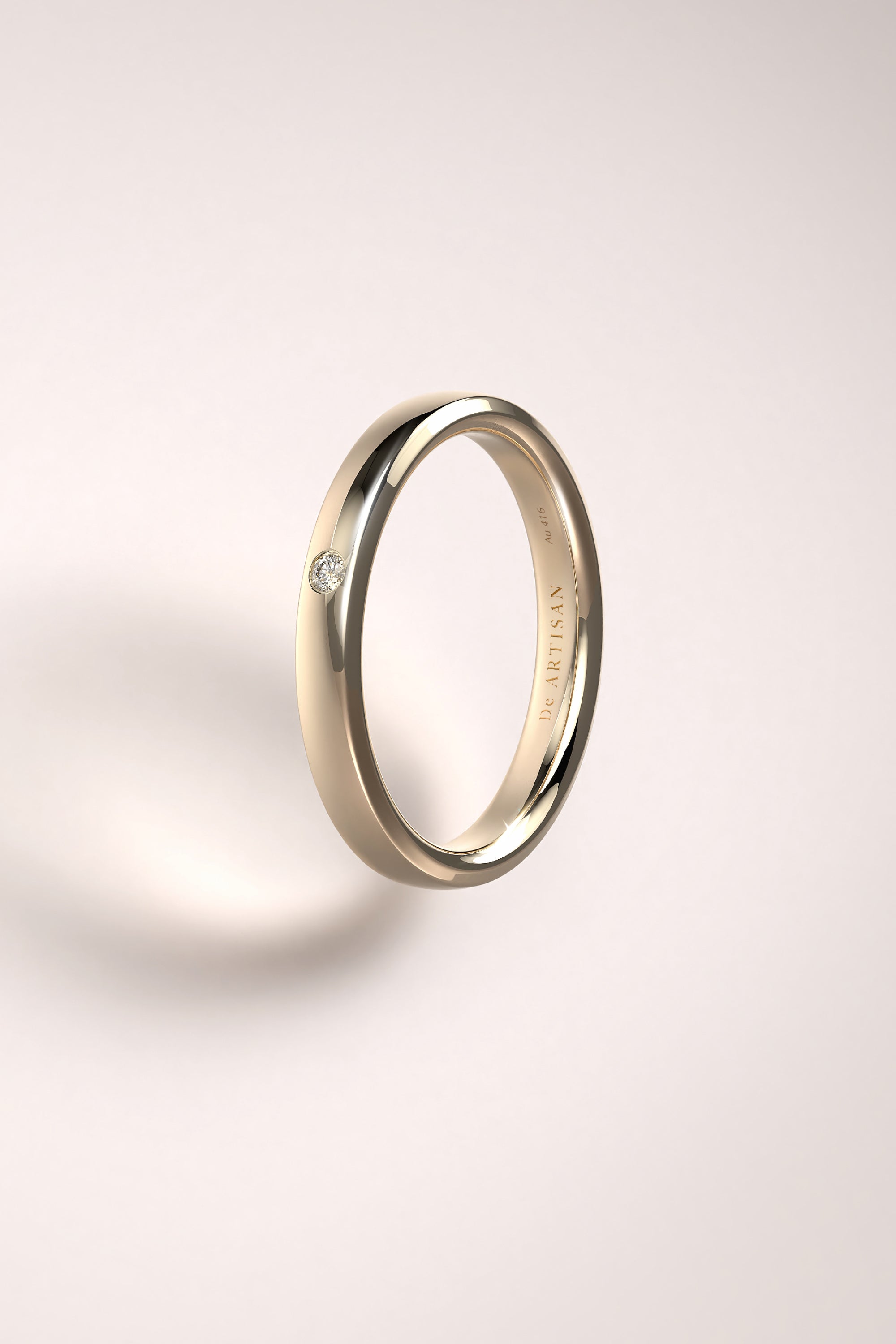 The One ring (S) 3mm. with Diamond